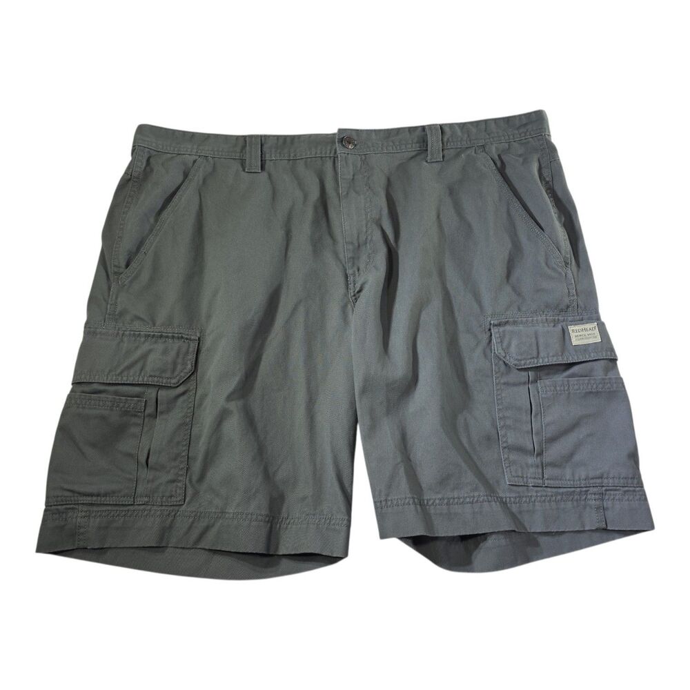 RedHead Bass Pro Mens Cargo Shorts Size 44 Olive Green EUC Cotton Poly Blend